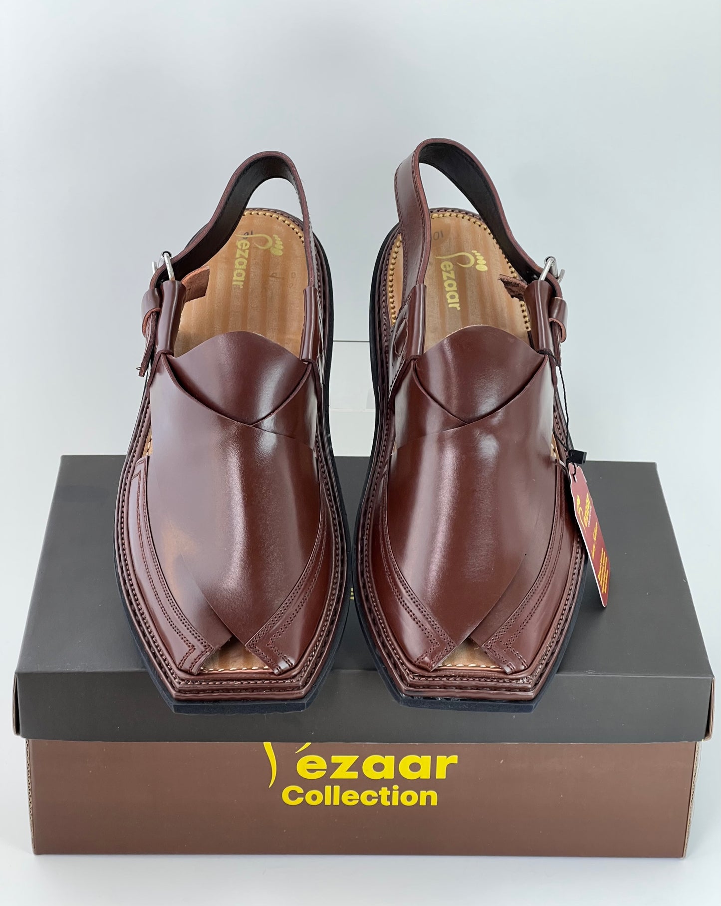 Goll T Vibram sole Brown T shape Peshawri Chappal(light weight)