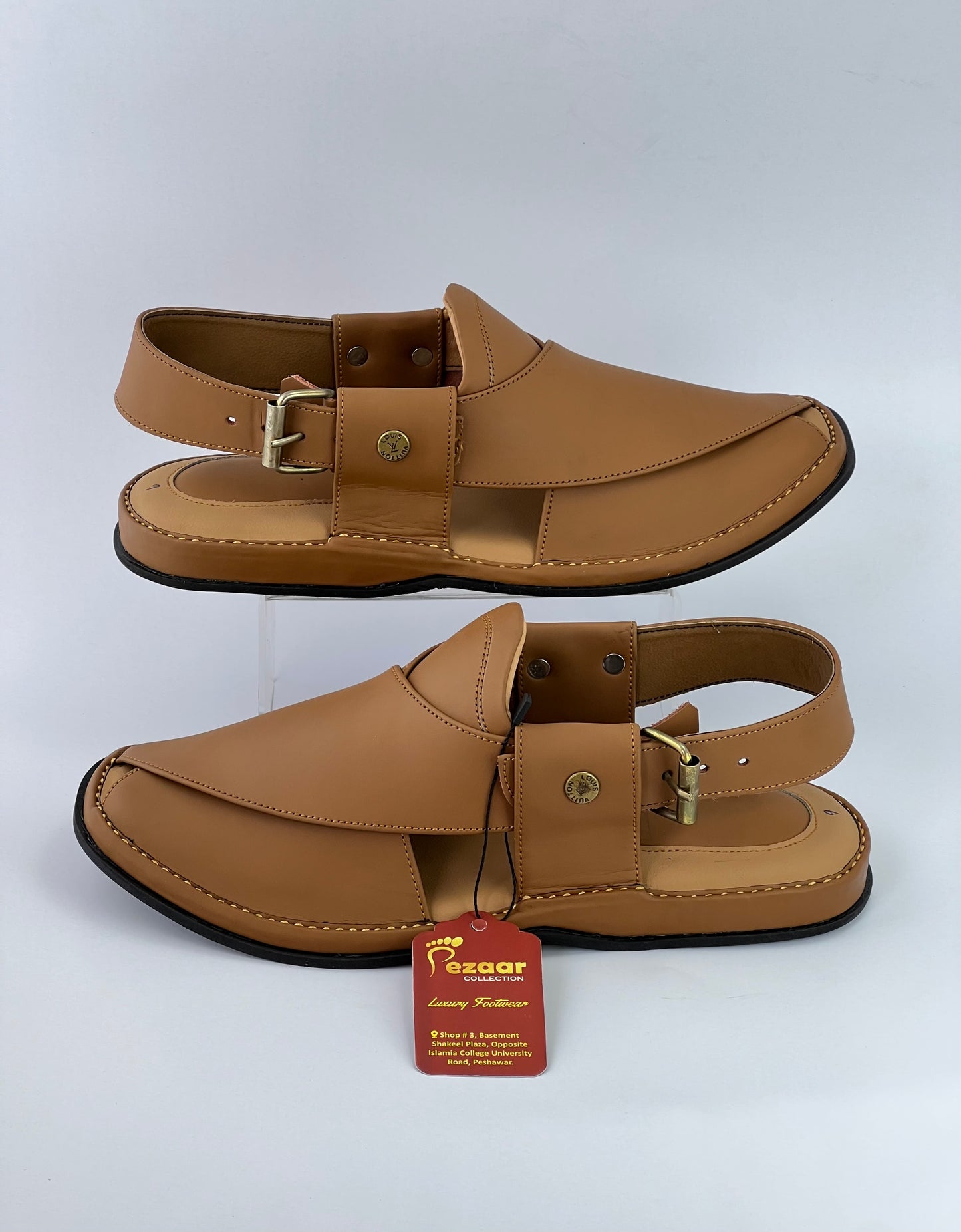 Gogo leather peshawari chapal (camal matte)