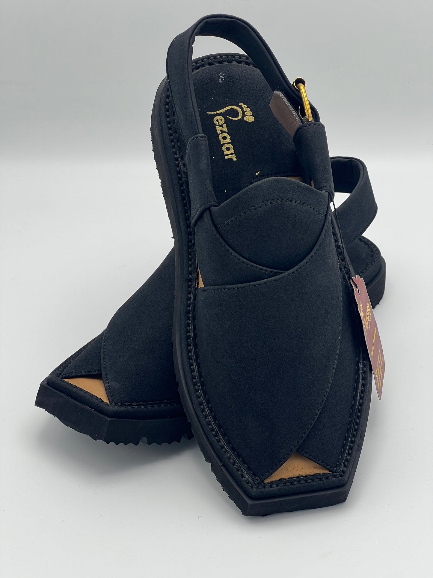 Light weight kaptan sued leather (black)