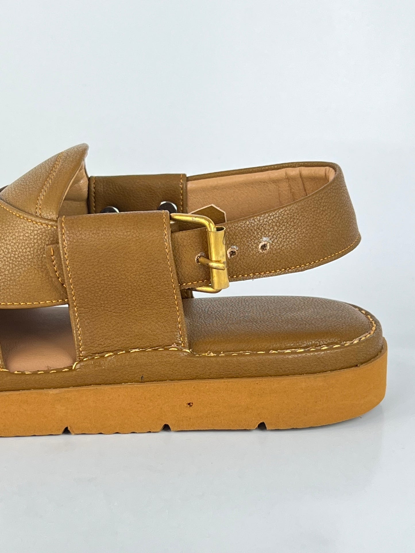 Gogo Round Shape Rust Brown Sketcher Sole (Light Weight)