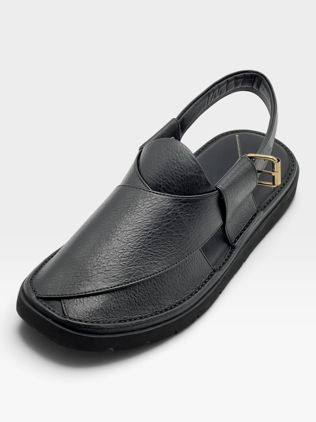 Gogo Round Shape Black Texture Sketcher Sole (Light Weight)
