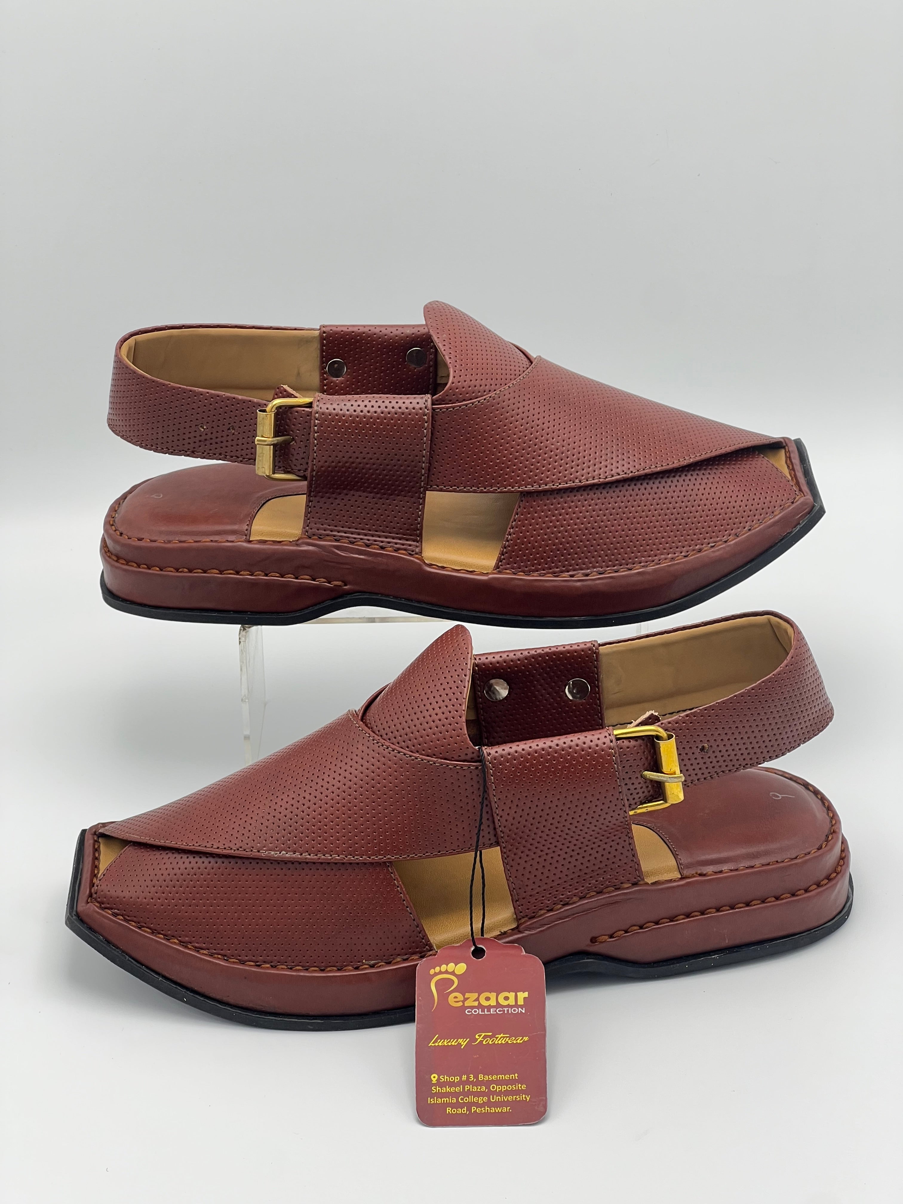 T shape classic dotted peshawari chapal (muster)