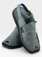 Half kaptan Special Original leather peshawari chapal (light weight gray)