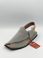 Pure leather Single lefty sole T shap Gray