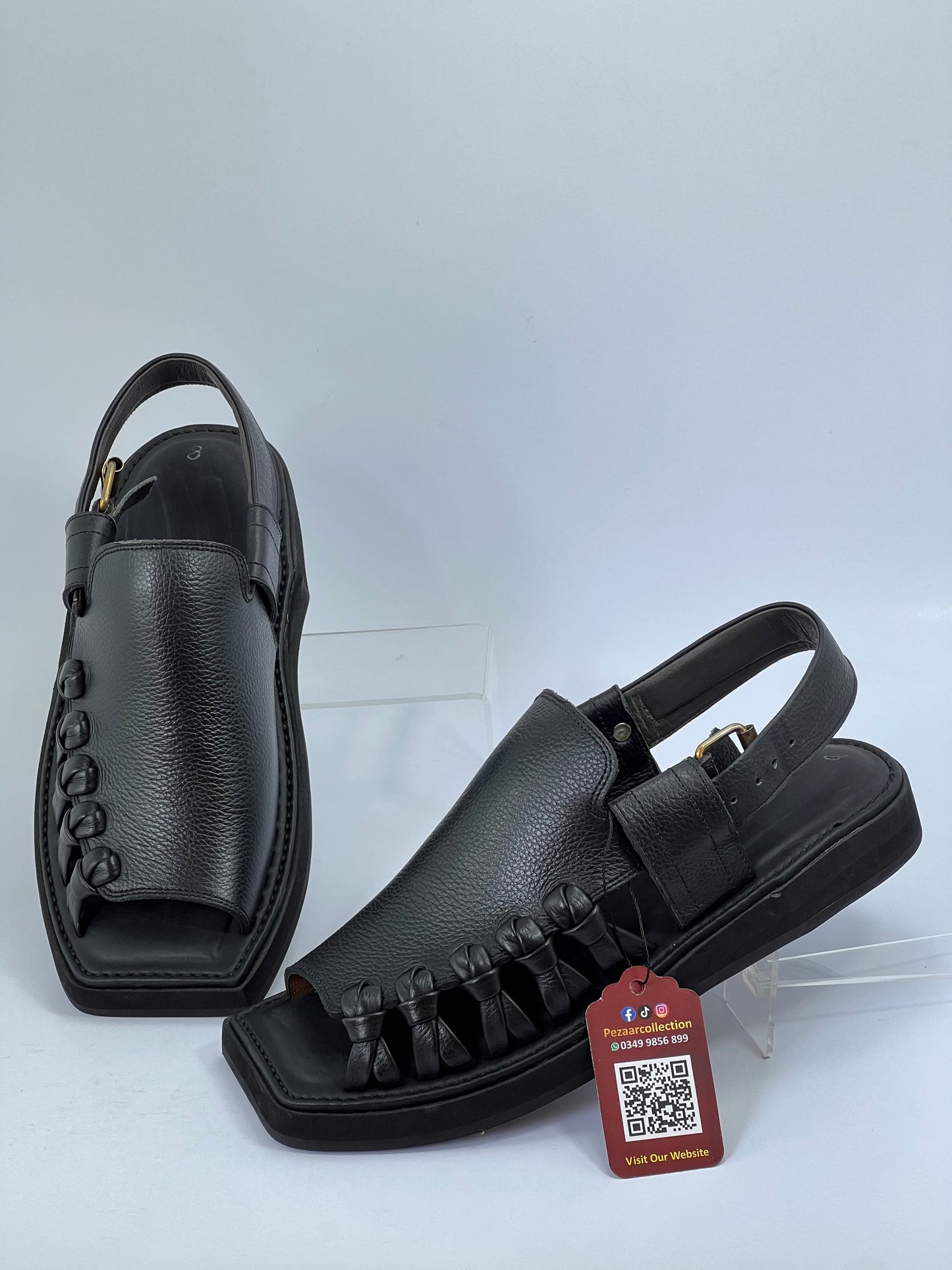 Balochi Hand made Original Chapal(black)