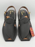 Pure leather Single lefty sole T shapBlack