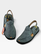 Gogo Premium peshawari chapal(Gray leather)