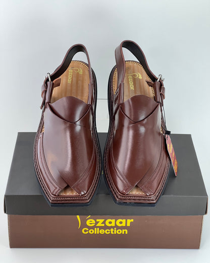 Goll T Vibram sole Brown T shape Peshawri Chappal(light weight)