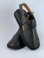 Gogo Premium peshawari chapal(Black Danedar)