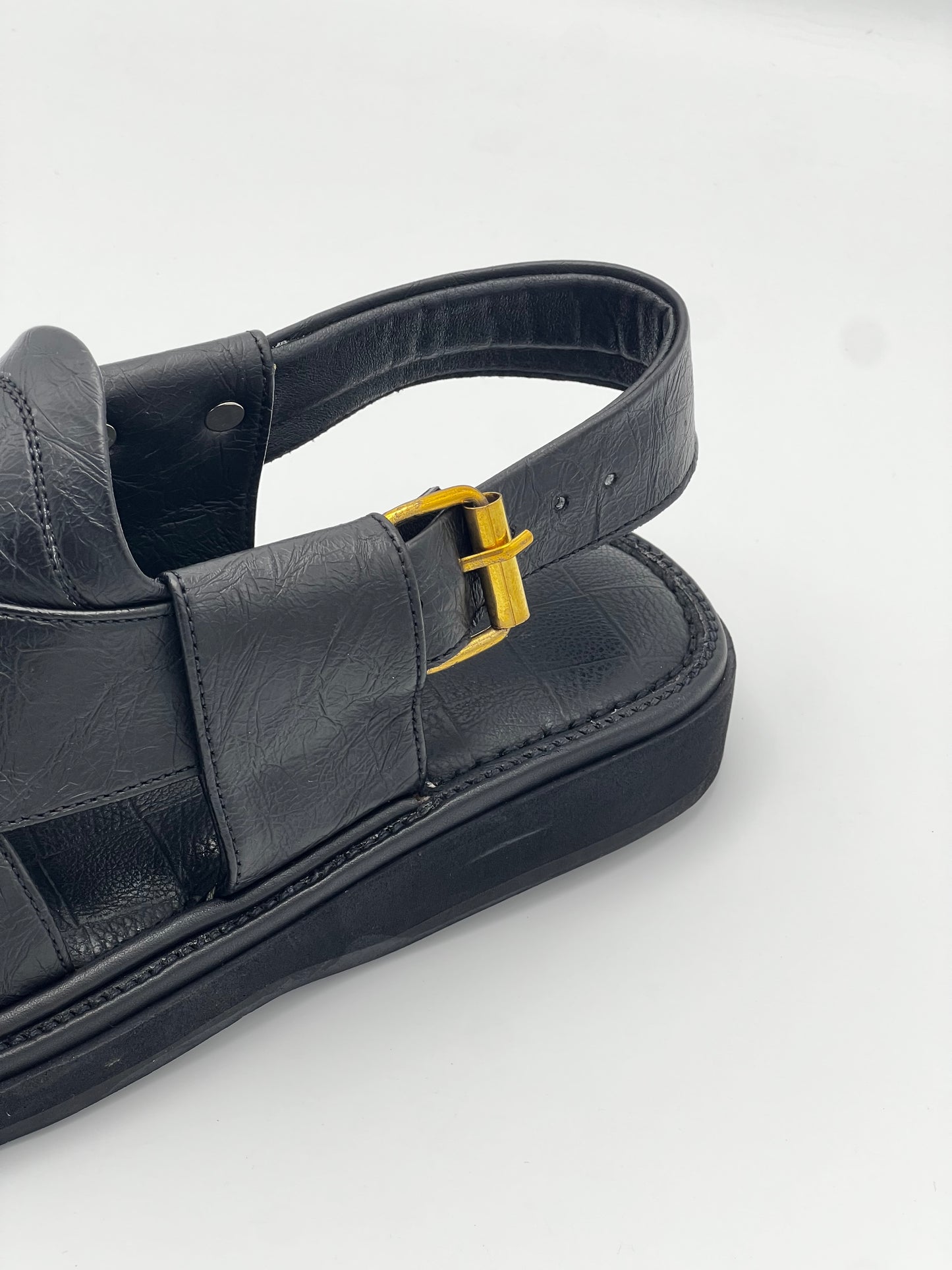Half kaptan Premium original leather (Black cut piece)