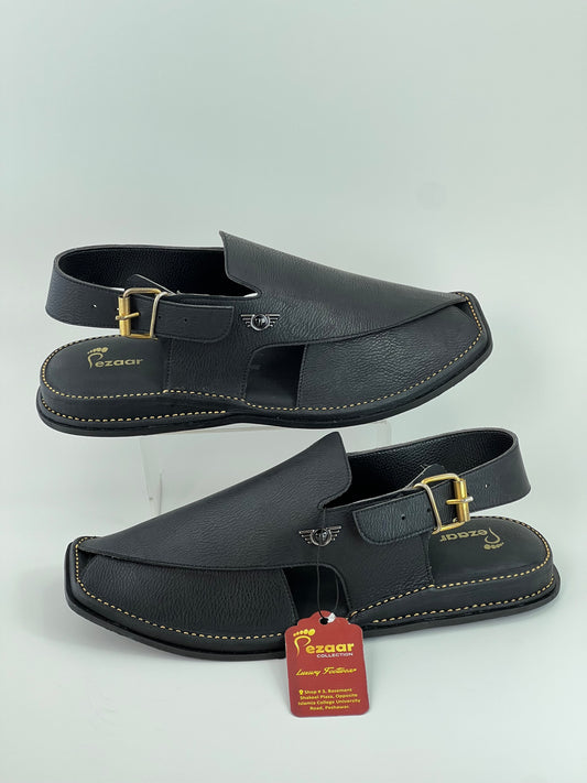 New Zardari  One Piece Peshawari chapal(Black)