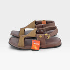 Panjedar Chappal (Fabric Chocolate Brown)