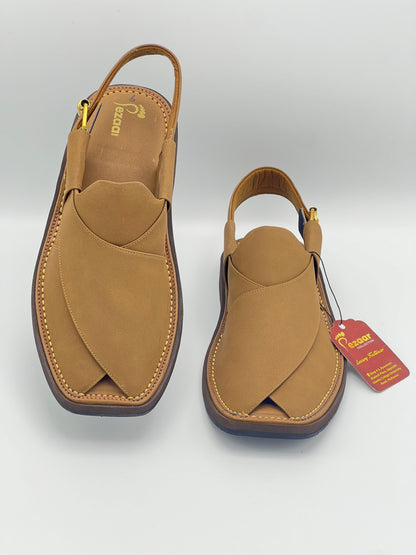 upper touch pure leather peshawari chapal(camal)