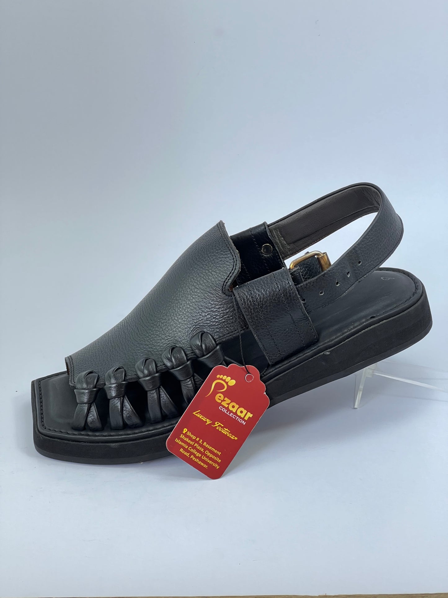 Balochi Hand made Original Chapal(black)