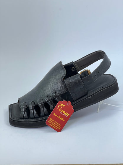 Balochi Hand made Original Chapal(black)