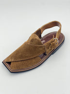 Suede Sabar single sole T shape peshawari chapal(camal)