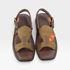 Panjedar Chappal (Fabric Chocolate Brown)