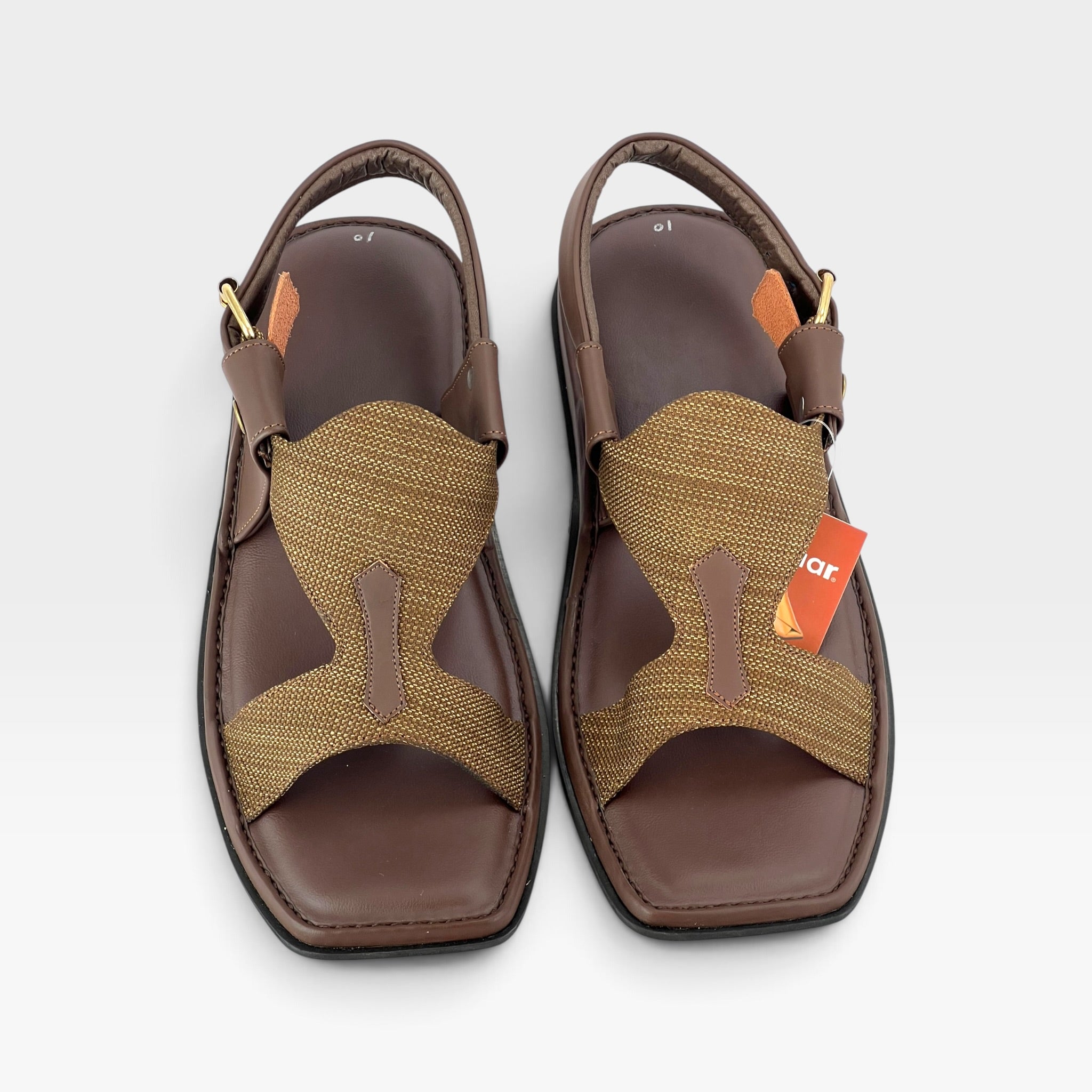 Panjedar Chappal (Fabric Chocolate Brown)