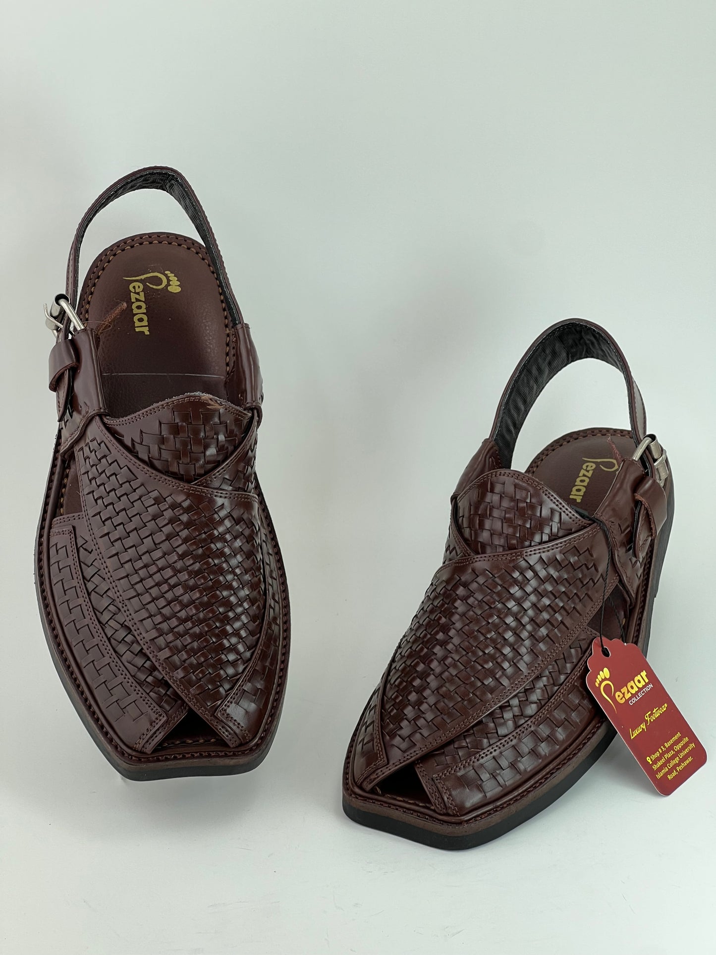 Hand woven medium sole brown
