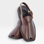 Handmade Goll T Charsadah chapal (Brown)