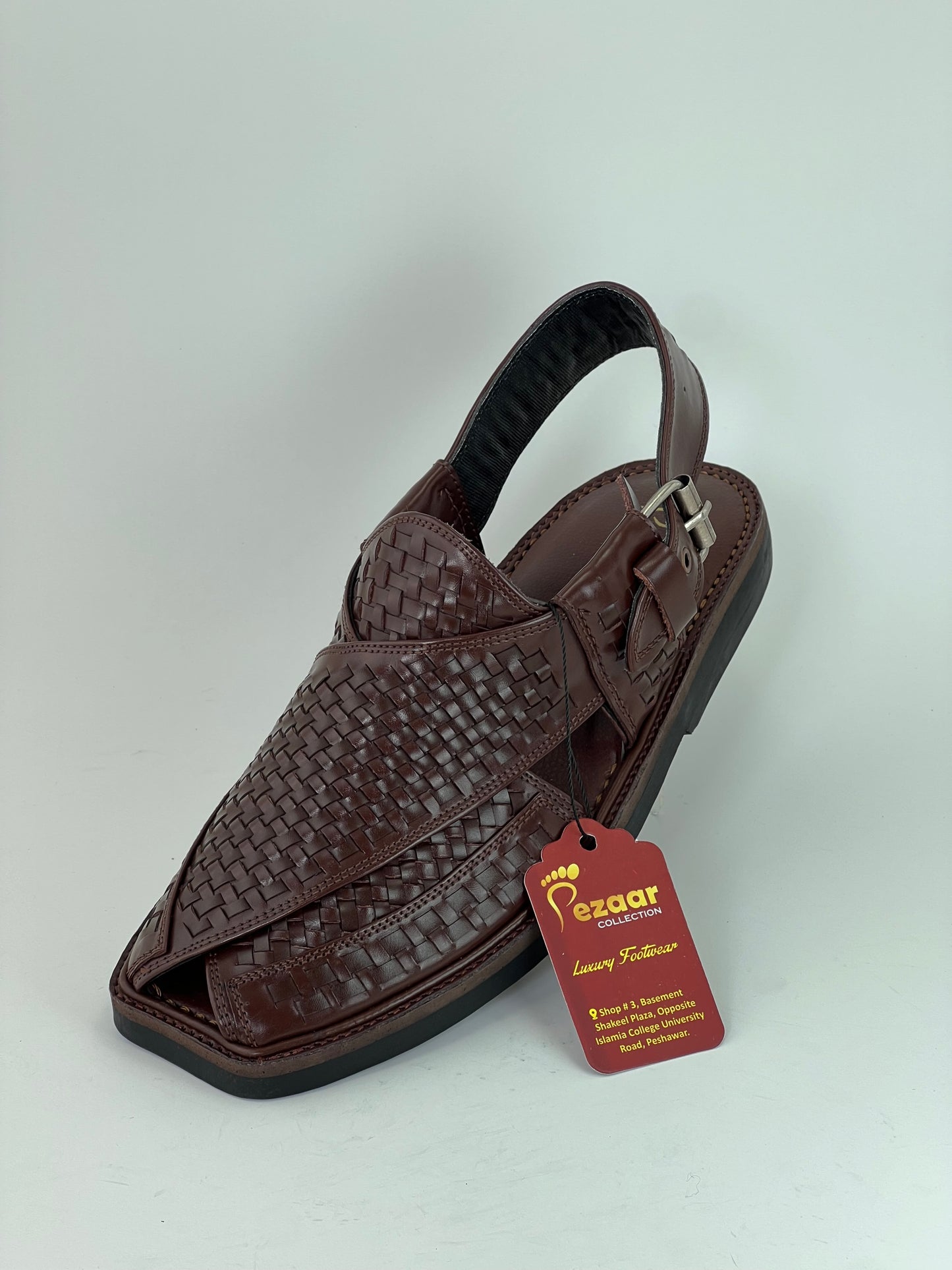 Hand woven medium sole brown