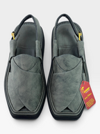 Half kaptan Special Original leather peshawari chapal (light weight gray)