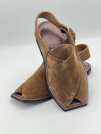 Suede Sabar single sole T shape peshawari chapal(camal)