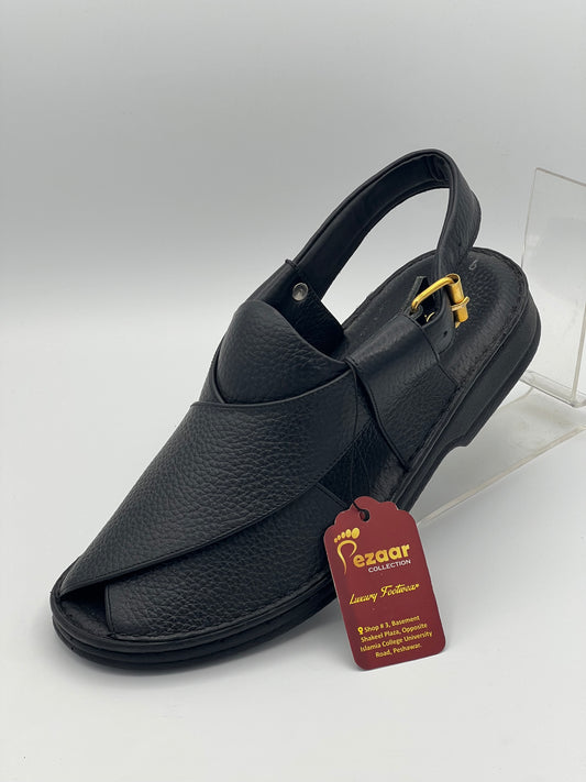 Mens Peshawari chapal Black denider -comfortable and medicated