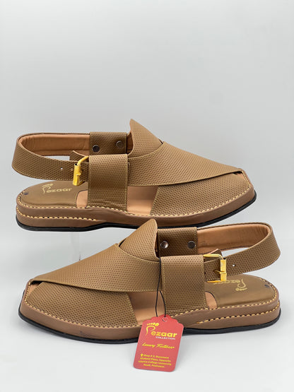 Men’s premium dotted peshawari chapal  camal