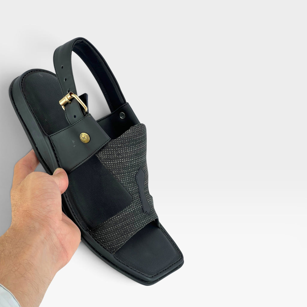 Panjedar Chappal (Fabric Black)