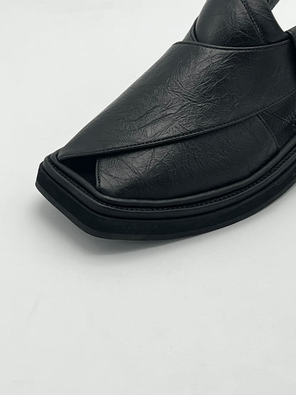Half kaptan Premium original leather (Black cut piece)
