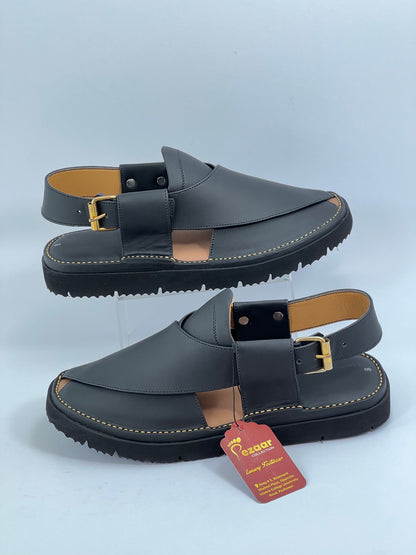 Gogo Round Shape Black Texture Sketcher Sole (Light Weight)