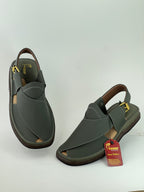 Gogo Premium peshawari chapal(Greenish leather)