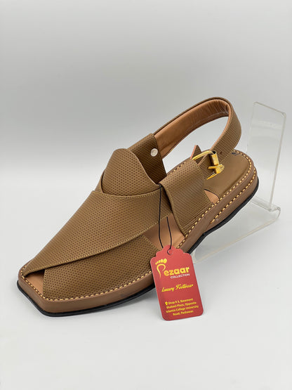 Men’s premium dotted peshawari chapal  camal