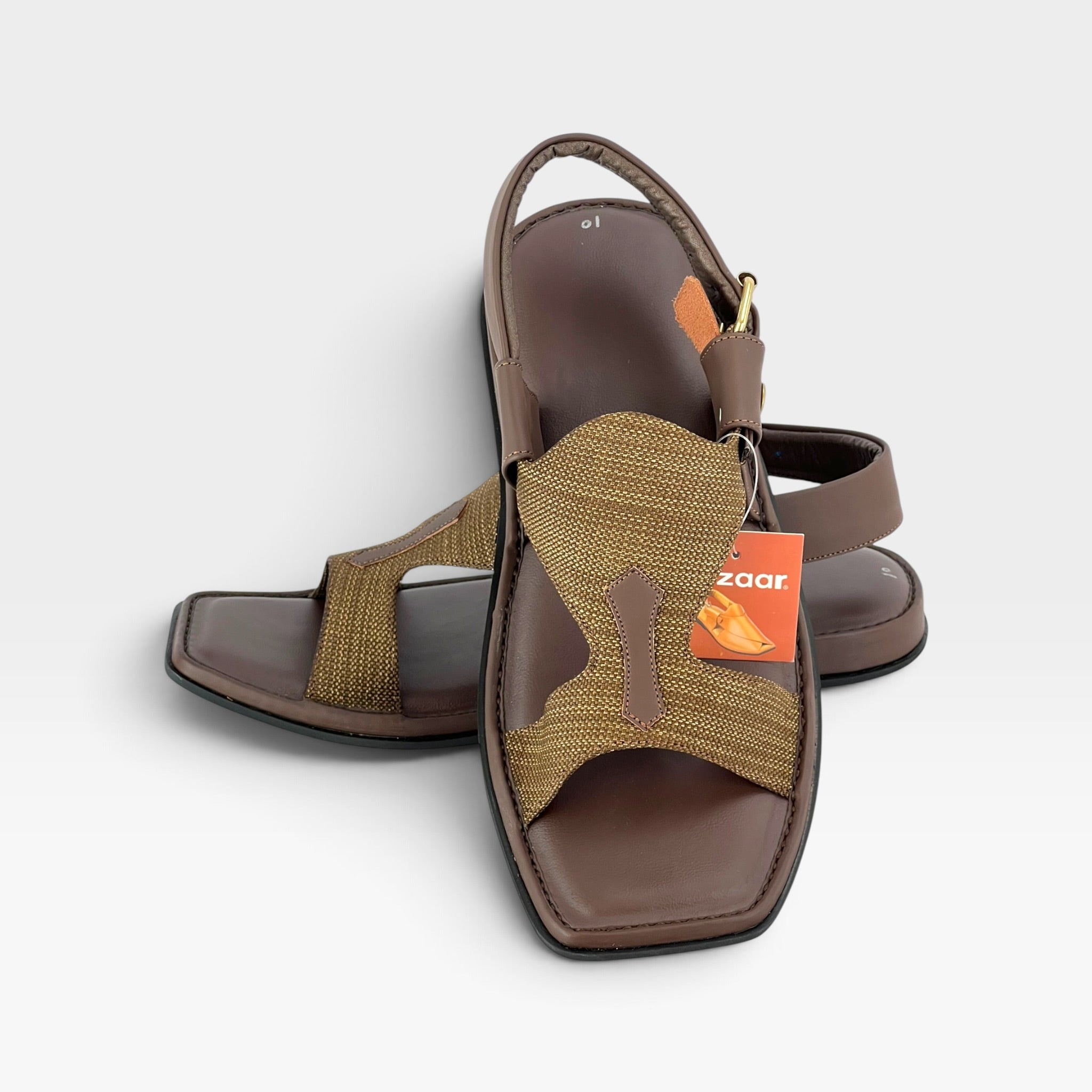 Panjedar Chappal (Fabric Chocolate Brown)