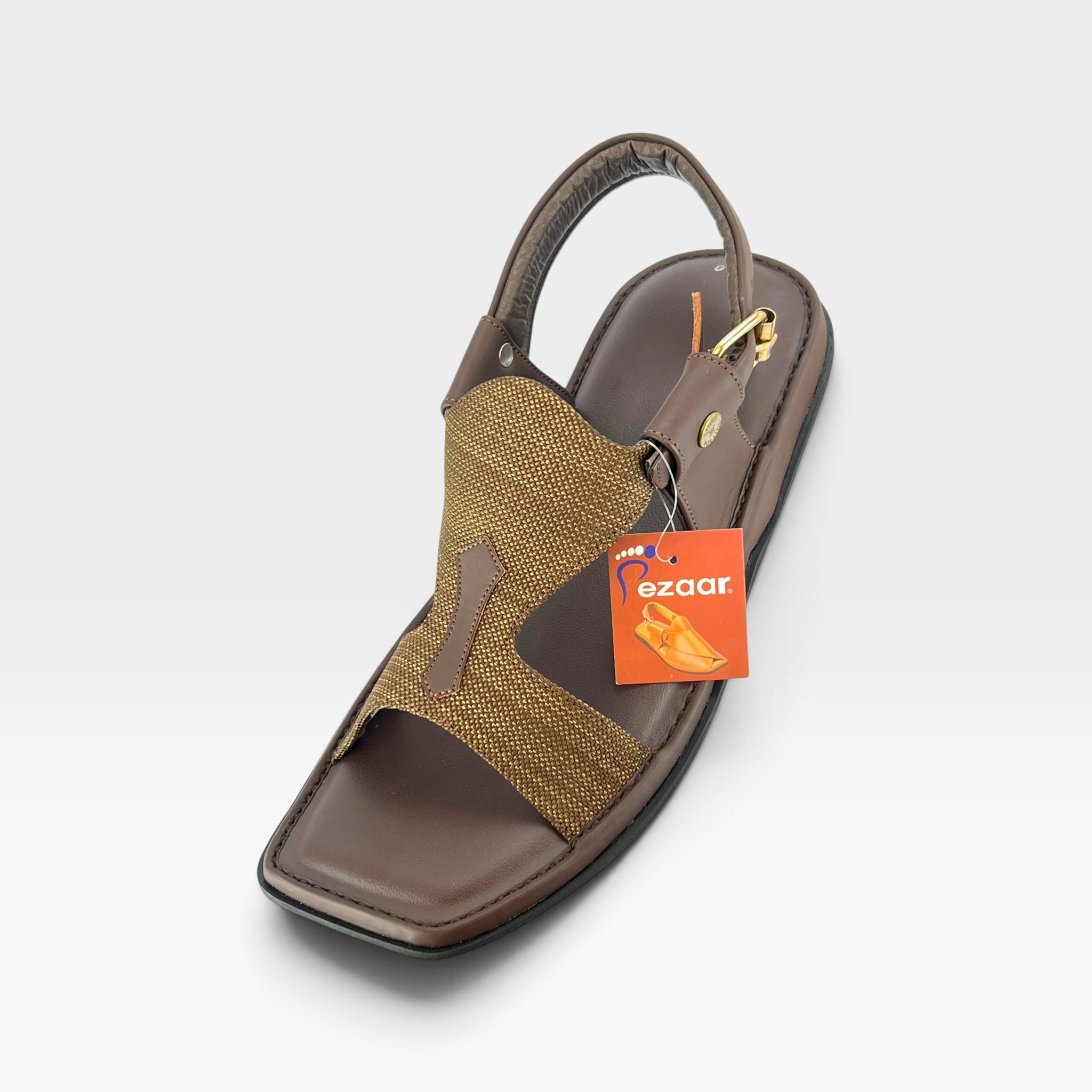 Panjedar Chappal (Fabric Chocolate Brown)