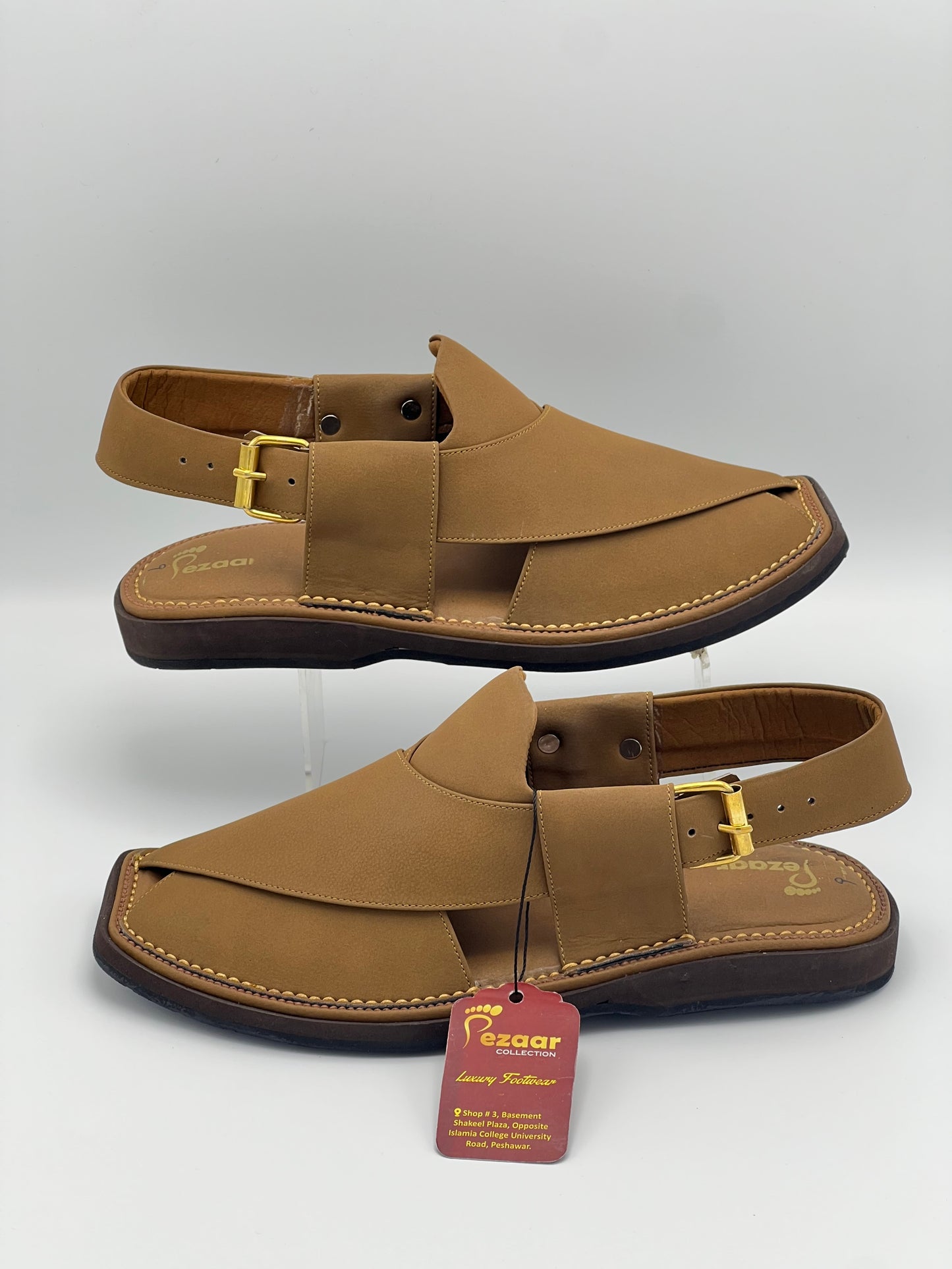 upper touch pure leather peshawari chapal(camal)