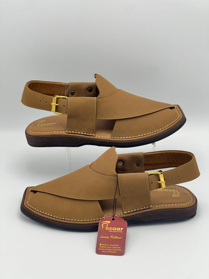 upper touch pure leather peshawari chapal(camal)