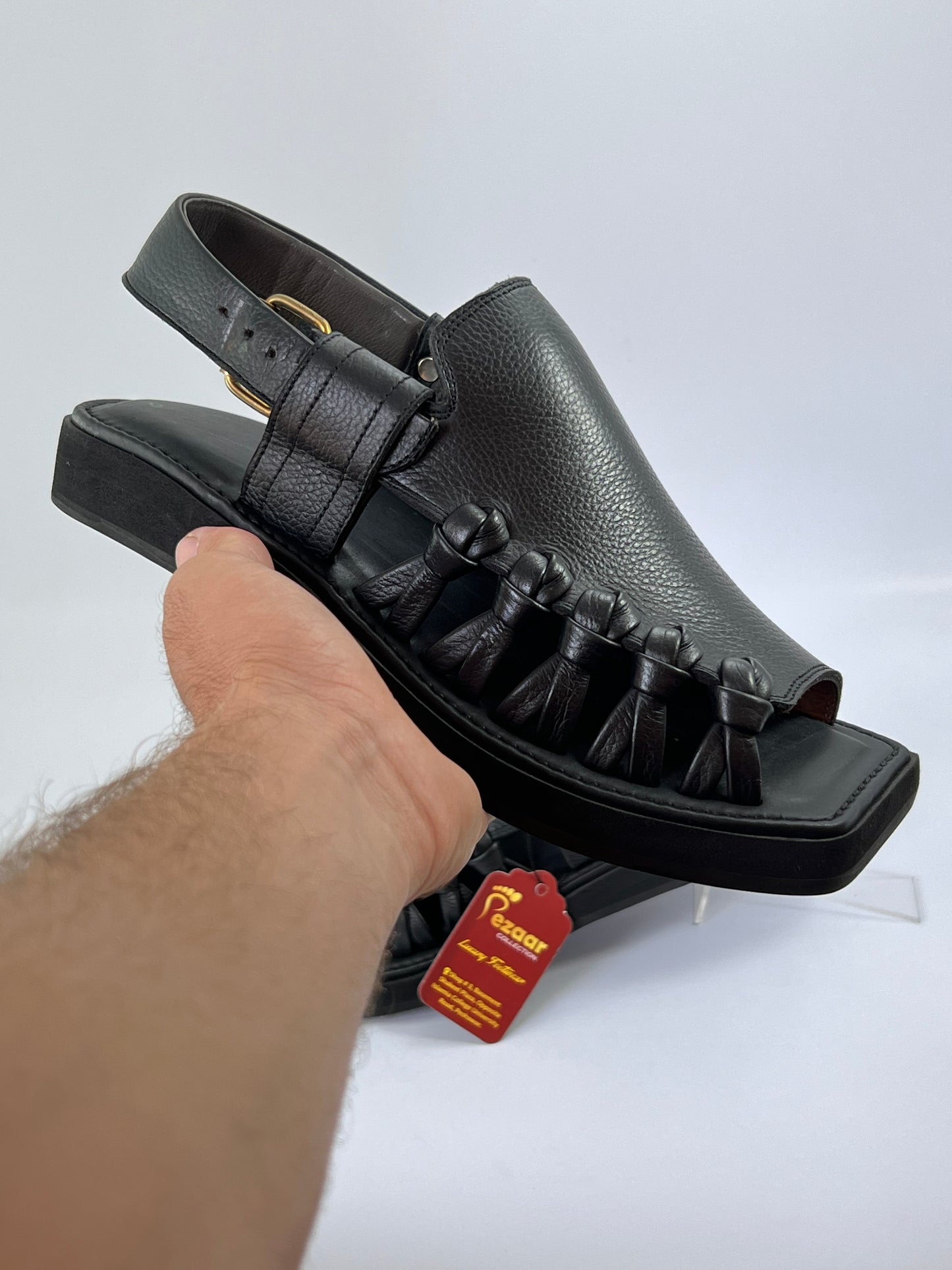 Balochi Hand made Original Chapal(black)