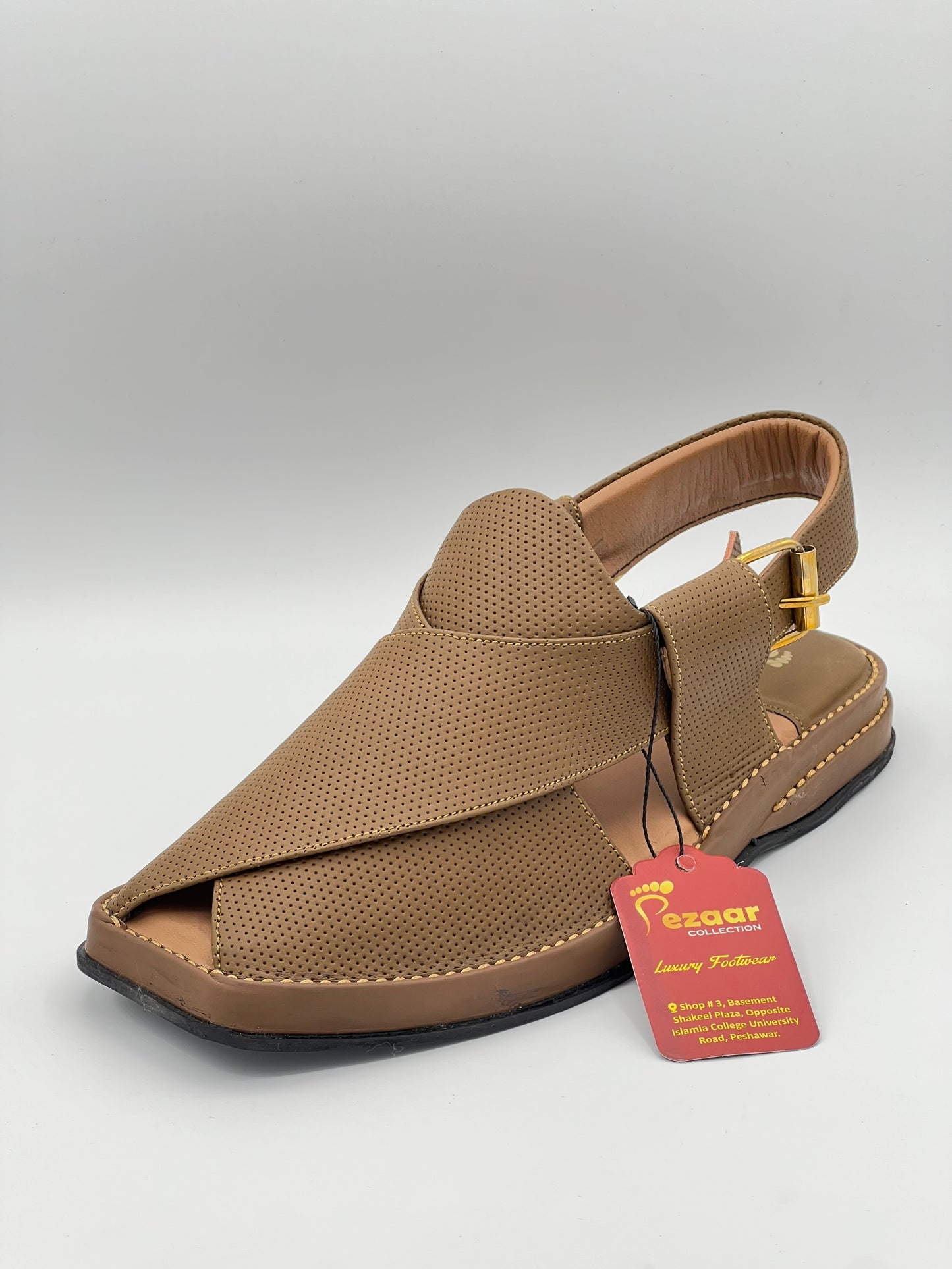 Men’s premium dotted peshawari chapal  camal