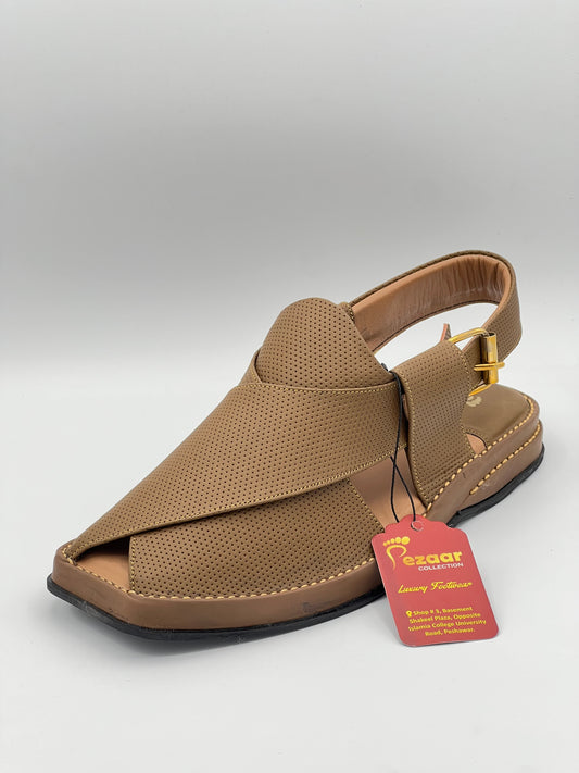 Men’s premium dotted peshawari chapal  camal