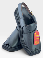 Half kaptan Special Original leather peshawari chapal (Black)