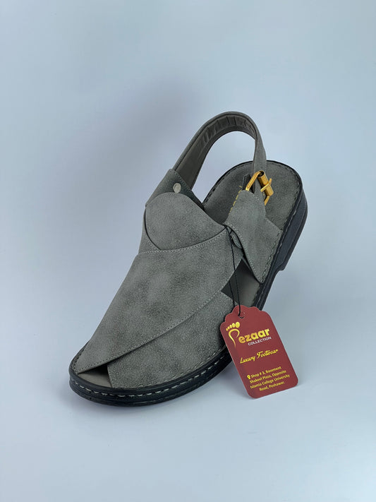 Mens peshawari chapal Gray-comfortable and Medicated