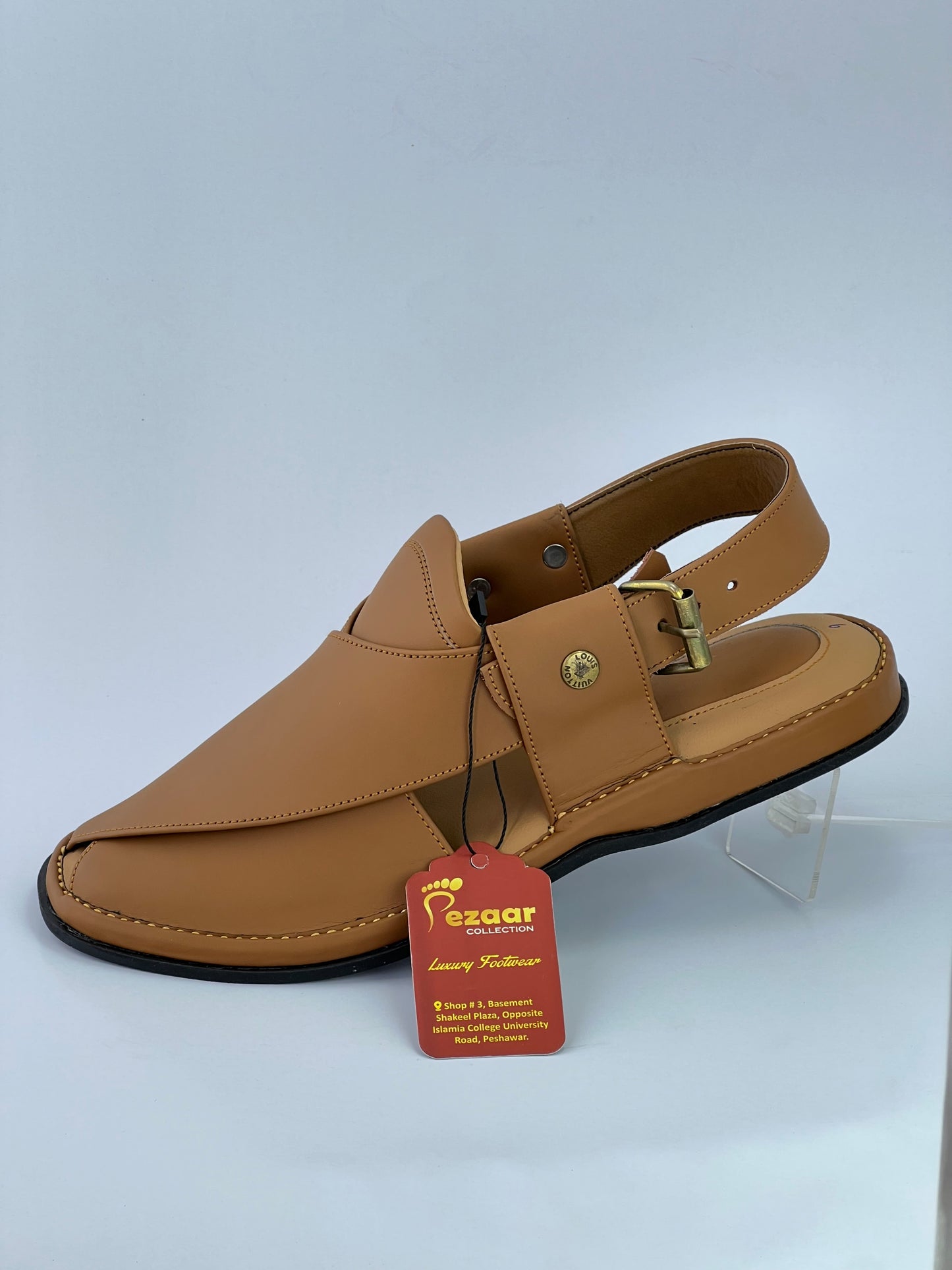 Gogo leather peshawari chapal (camal matte)