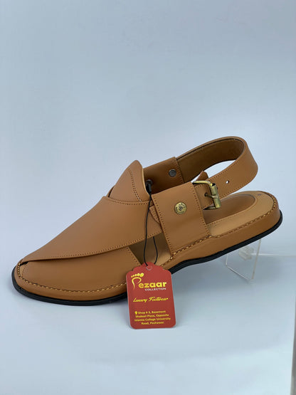 Gogo leather peshawari chapal (camal matte)
