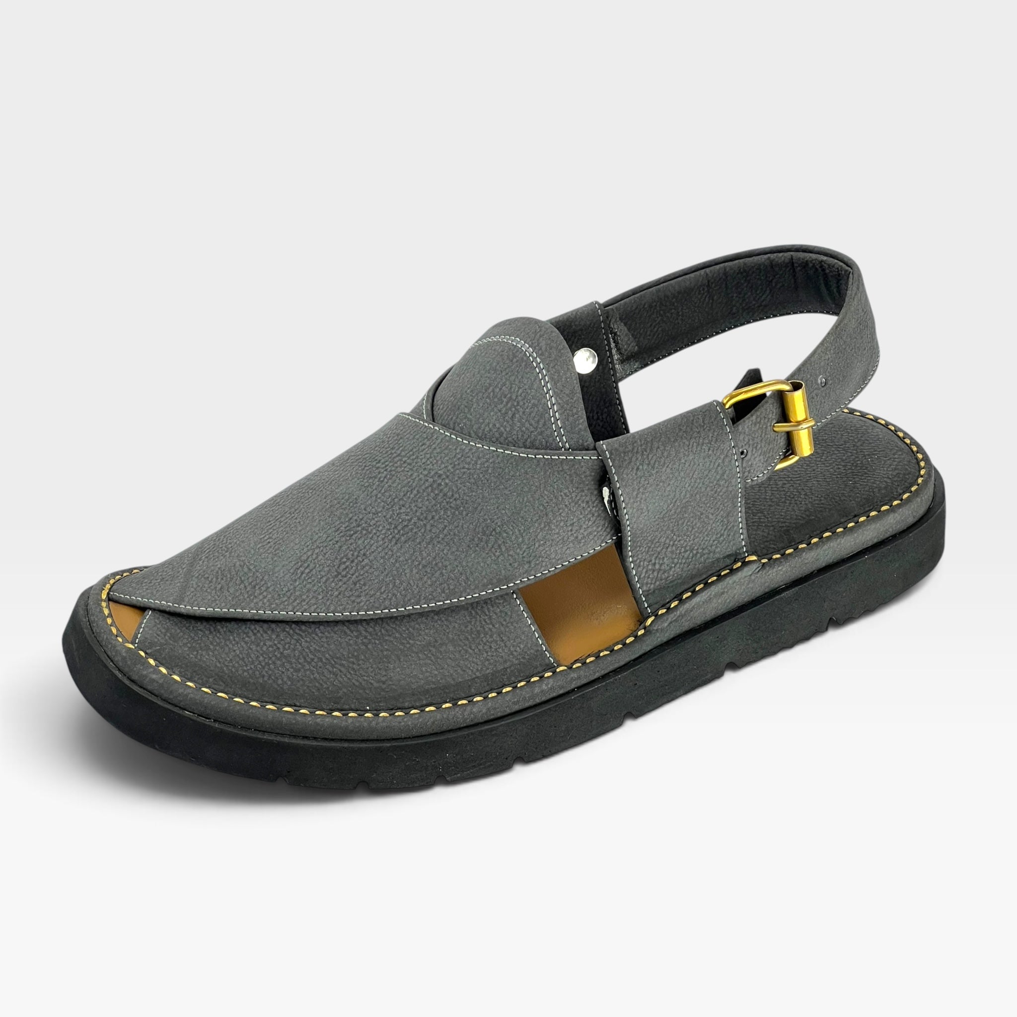 Gogo Round Shape Black Texture Sketcher Sole