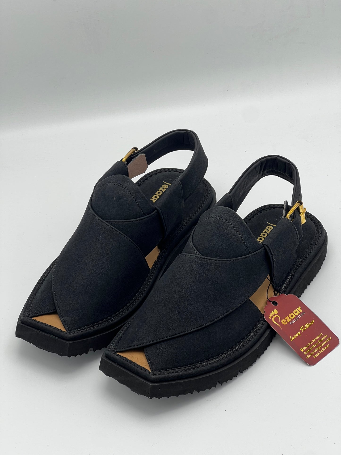 Light weight kaptan sued leather (black)