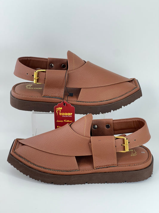 Air Kaptan Medicated Light weight peshawri chapl(Bronze)