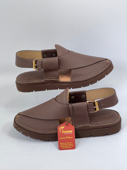 Gogo Round Shape Brown Sketcher Sole (Light Weight)