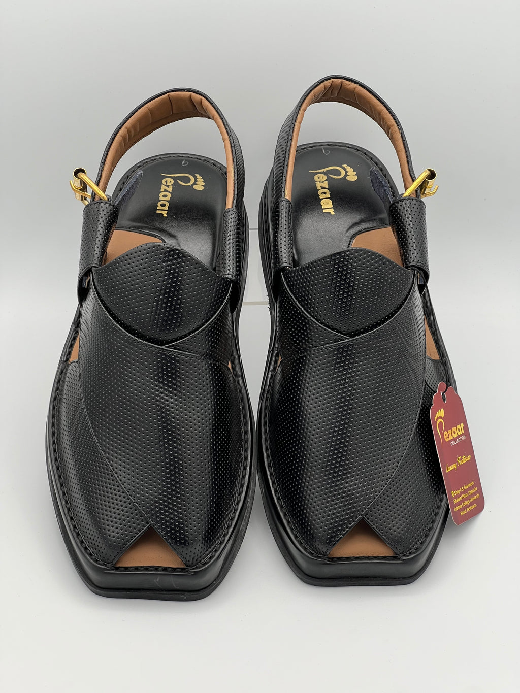 Men’s premium dotted peshawari chapal black